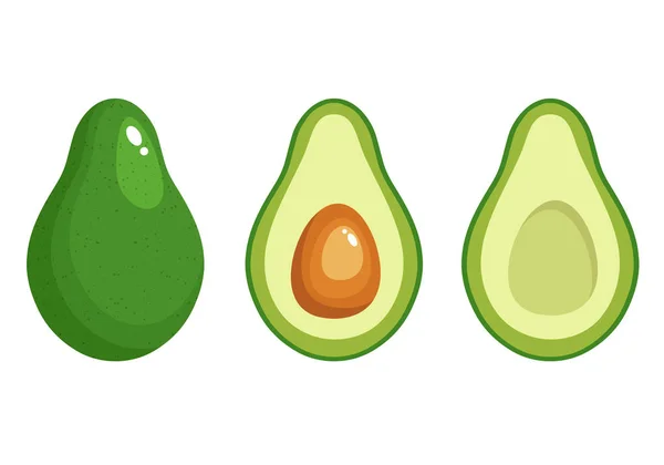 Icona di frutta avocado. Illustrazione vettoriale su sfondo bianco — Vettoriale Stock