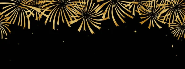 2019年新年快乐背景纹理与金色烟花。节日贺卡、节日请柬、日历海报或促销横幅的矢量黄金文字和数字 — 图库矢量图片