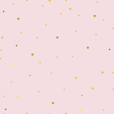 Küçük altın kalpler ile vektör arka plan. Moda stil. Zemin tasarım Tekstil, duvar kağıdı, scrapbooking, düğün davetiye kartı için.