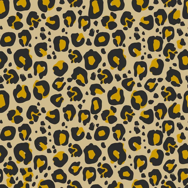 Design de padrão de leopardo, fundo de ilustração vetorial para papéis de parede, têxtil, impressão e web — Vetor de Stock