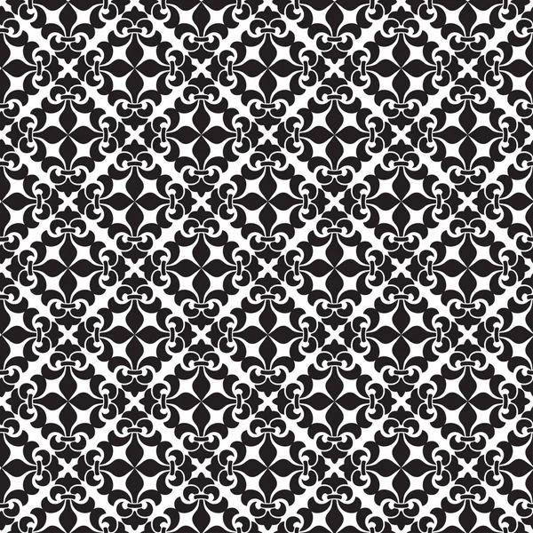 Orient vector patrón clásico. Fondo abstracto sin costuras con elementos vintage. Damasco blanco y negro — Vector de stock