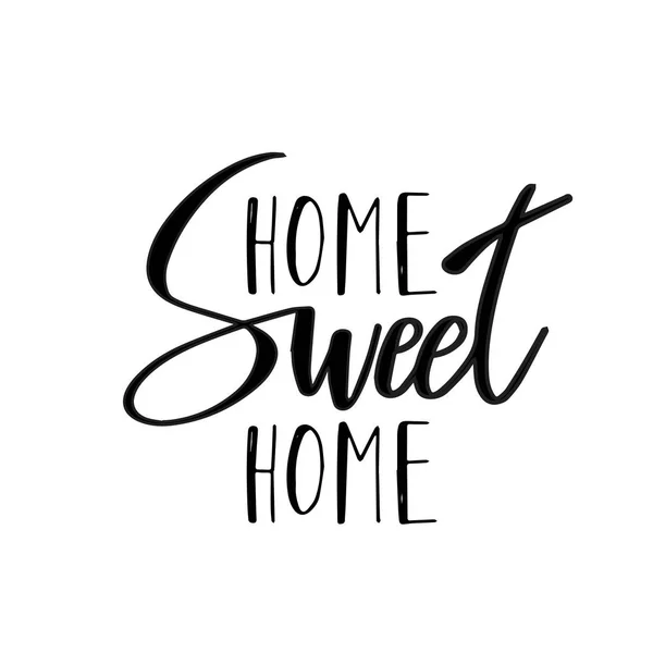 Home Sweet Home typography poster. Handmade lettering print. Vector vintage illustration — Stock Vector
