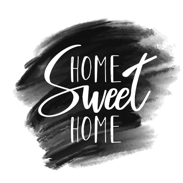 Home sweet home typography poster. handgefertigter Schriftzug. Vektor Vintage Illustration — Stockvektor