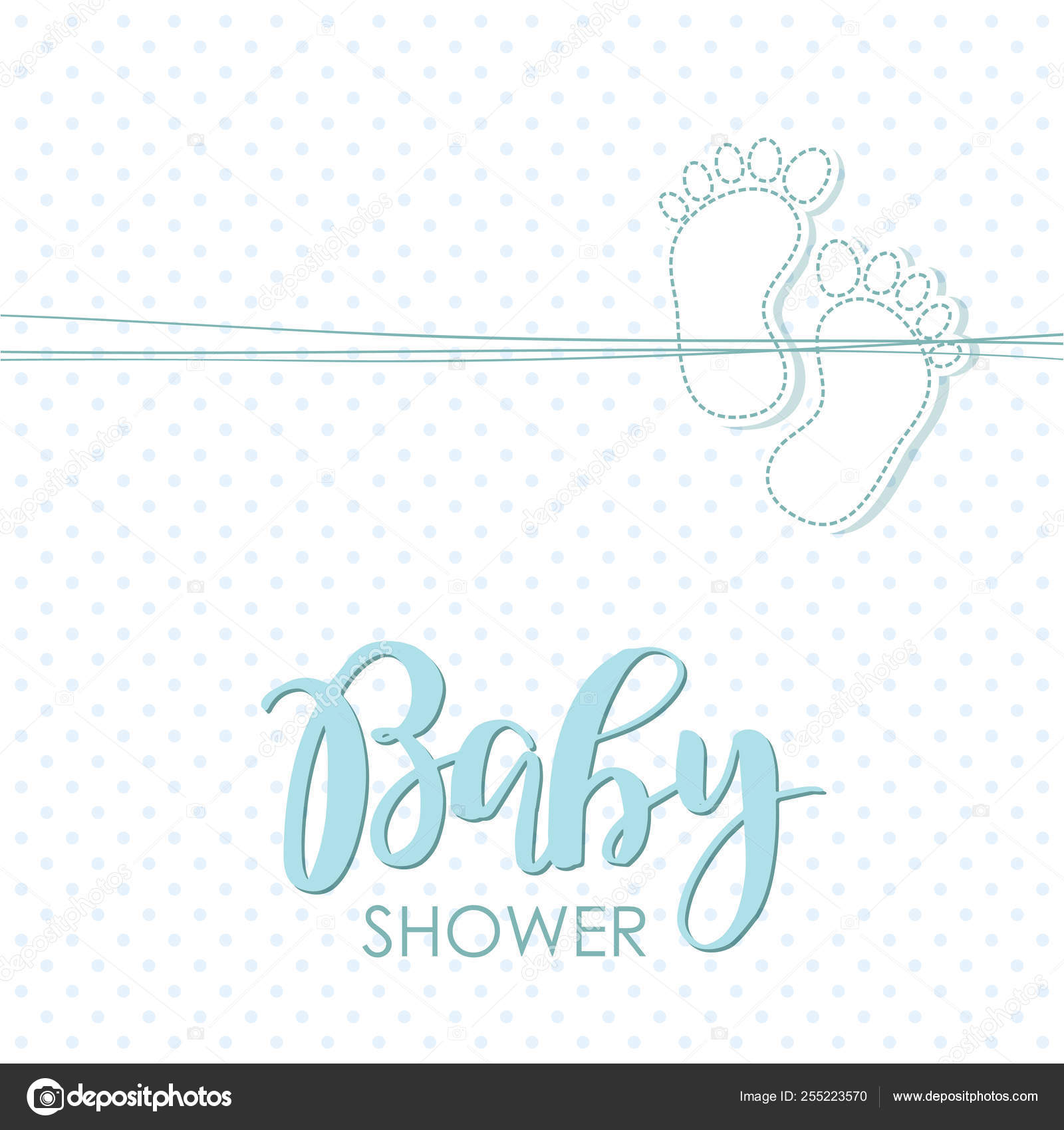 Bright Baby Girl Arrival Card Shower Invitation Stock Vector Bright Baby Girl Arrival Card Shower Invitation Stock Vector