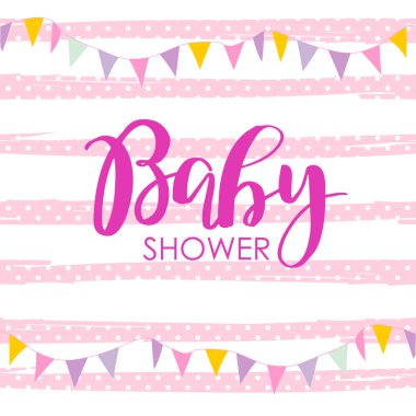 Kız s bebek duş için şirin antika Tekstil pembe shabby chic kiraz kuşu bayrakları