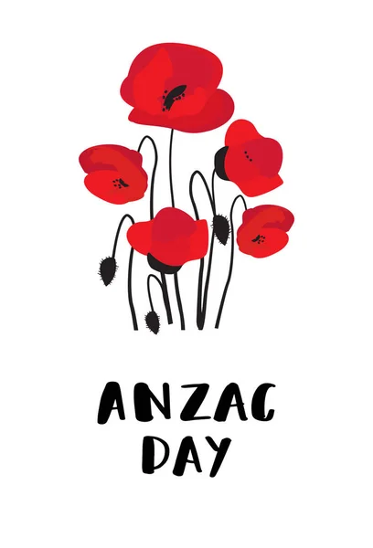 Anzac Day. Austrálie Nový Zéland armádní sbor — Stockový vektor