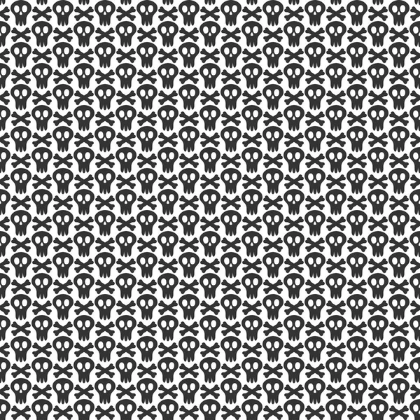 Seamless pattern background skull and bones — Stock Vector