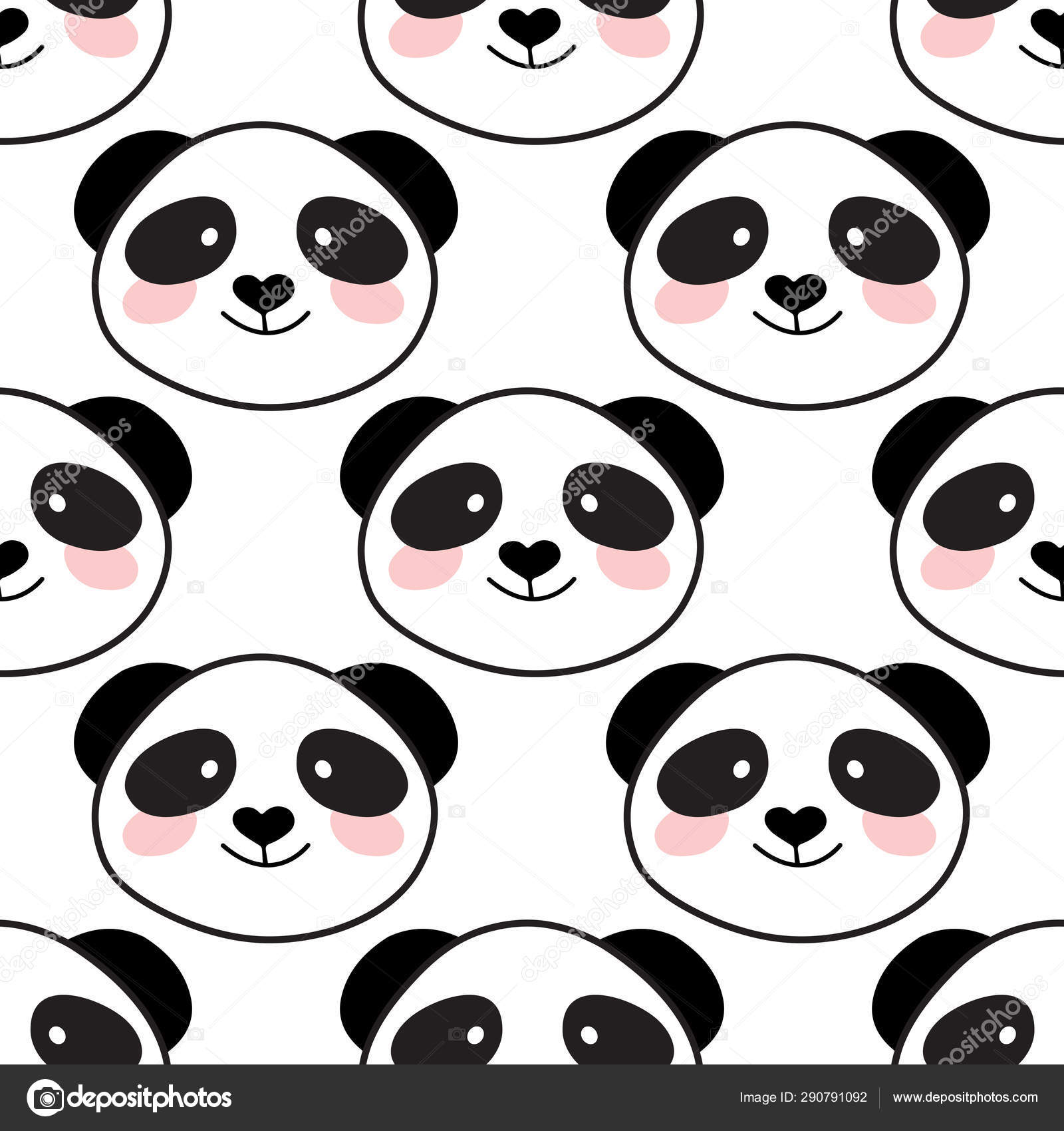 Panda bonito sobre desenho de parede