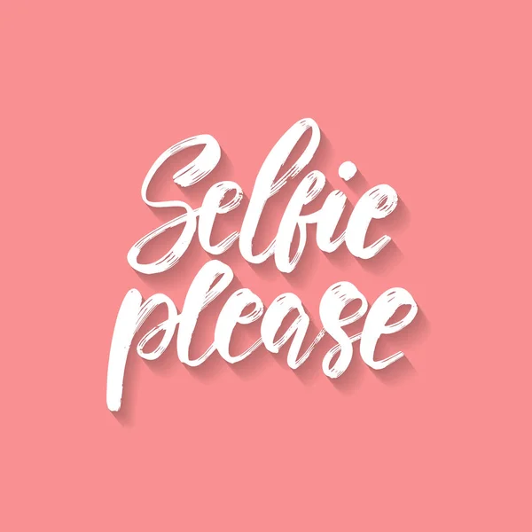Selfie Queen. Manifesto tipografico. Testo scritto a mano concettuale. Sceneggiatura pennello scrittura a mano word design . — Vettoriale Stock