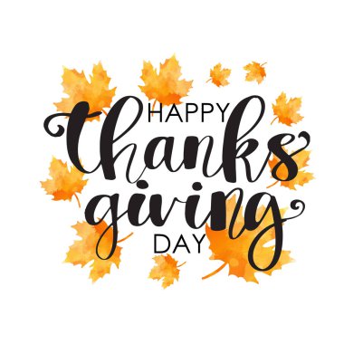 Elle çizilmiş Şükran Günü tipografisi posteri. Kartpostal, ikon ya da rozet için böğürtlen ve yapraklarla kutlama metni. Vektör kaligrafi harfi, tatil alıntısı