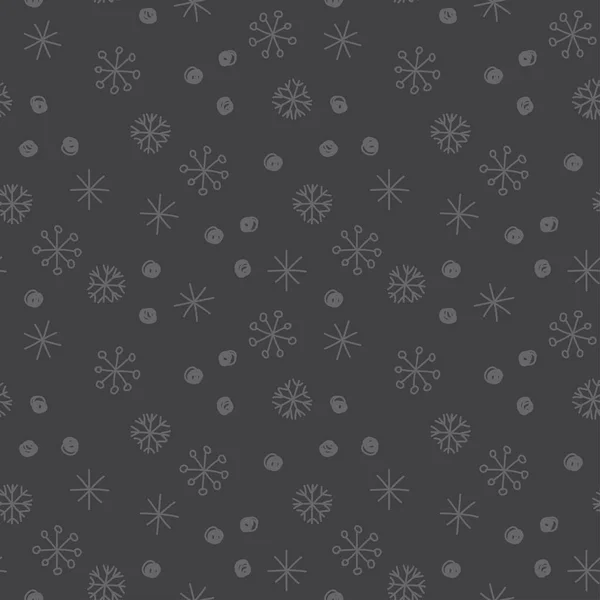 Vettore senza soluzione di continuità inverno Pattern sfondo fiocchi di neve. Può essere utilizzato per tessile, parer, scrapbooking, wrapping, web e design di stampa — Vettoriale Stock