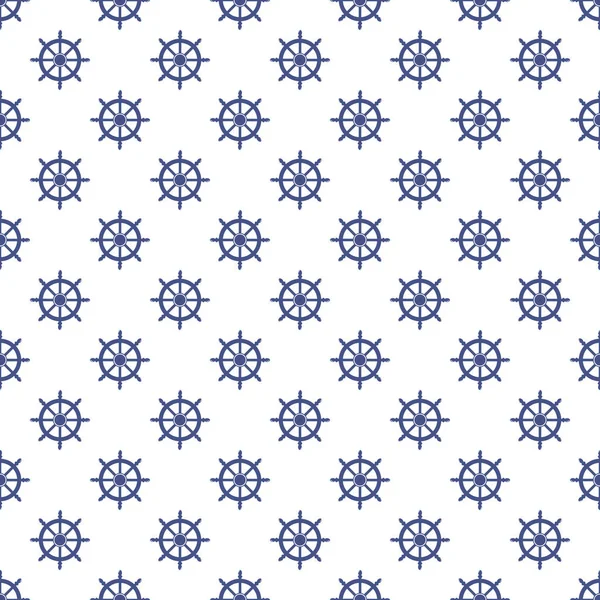 Seamless pattern marine elements on a white background — Stock Vector