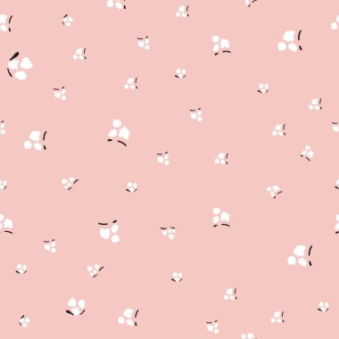 Küçük çaplı çiçeklerdeki basit şirin desenler. Sefil şık Millefleur 'lar. Tekstil veya kitap kapakları, imalat, duvar kağıtları, baskı, hediye paketi ve yapıştırma kitabı için çiçeksiz arka plan.