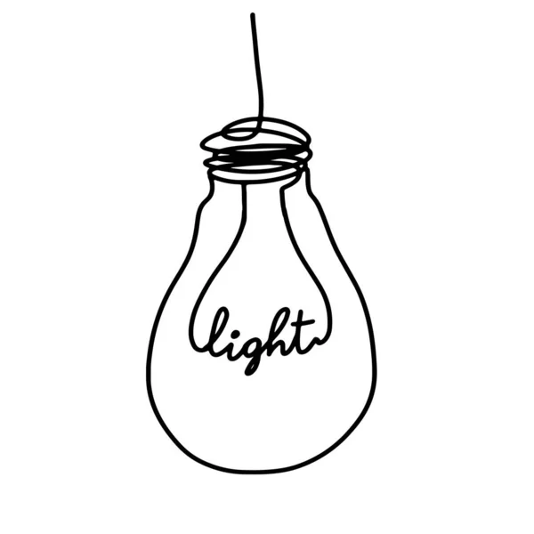 Electric bulb stylized vector draft. — Stock Vector