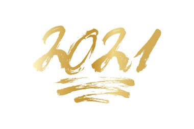 2021 tarihli Vektör El numarası. - Mutlu yıllar. Chines hattatlığı