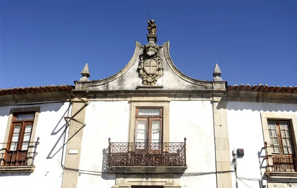 Fasádní Panství Hrabě Vinhais Postavený Století Historickém Centru Města Mirandela — Stock fotografie