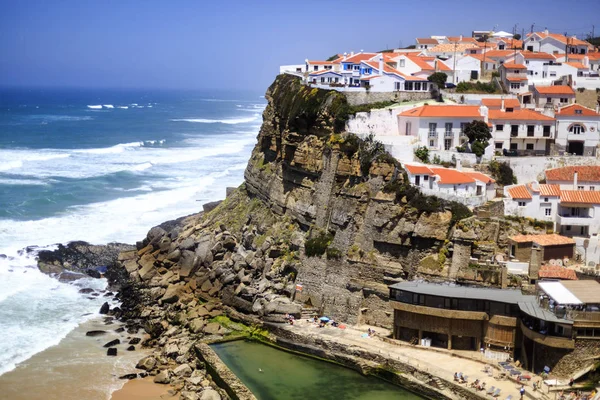 Fantasztikus Kilátás Nyílik Azenhas Mar Portugál Tengerparti Falutól Északnyugatra Lisszabon — Stock Fotó