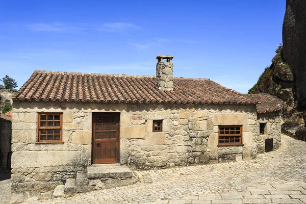 Casa Medieval Construida Piedra Granítica Local Sortelha Portugal —  Fotos de Stock