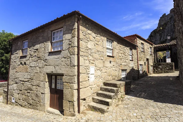 Medieval house built in local granite stone, in Sortelha, Portugal