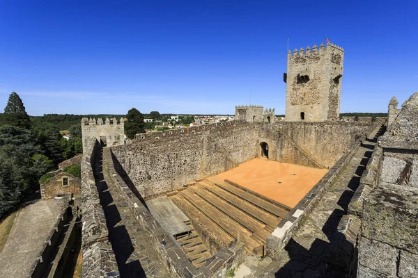 Vista Del Castillo Medieval Dentro Las Murallas Donjon Construido Finales — Foto de Stock