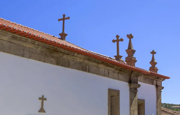 Parish Kilisesi Köy Castelo Melhor Portekiz Haçlar Ayrıntılı Görünüm — Stok fotoğraf