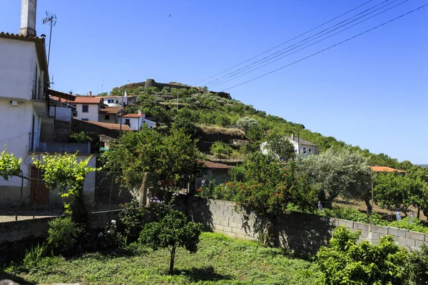 Tepenin Çember Castelo Melhor Portekiz Yerleşim Bakan Düzensiz Poligon Formu — Stok fotoğraf