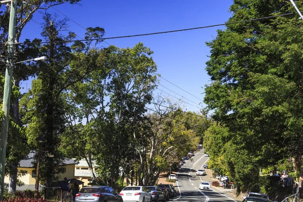 View Main Street Many Beautiful Trees Touristic Montville Village August — Stock Photo, Image