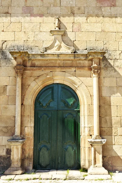 Detail Side Facade Portal Mannerist Church Our Lady Angels Almendra — Stock Photo, Image