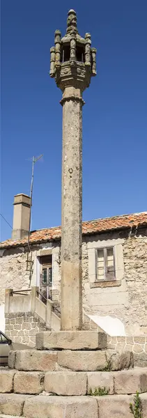 Blick Auf Den Mittelalterlichen Pranger Historischen Dorf Almendra Portugal — Stockfoto