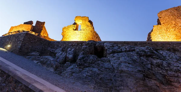 Vista Crepúsculo Del Palacio Cristóbal Moura Cristovao Moura Histórico Pueblo — Foto de Stock