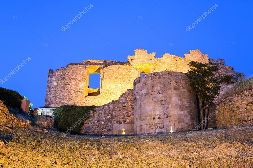 Vista al crepúsculo del Palacio de Cristóbal Moura (Cristovao de Moura