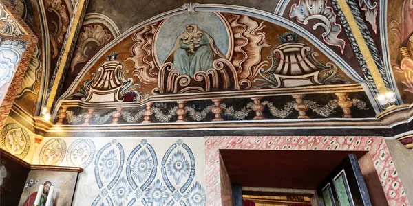 Detail Painting Sacristry Ceiling Depicting Virgin Mary Breastfeeding Two Boys — Stock Photo, Image