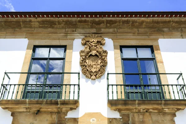 Detail Van Het Wapenschild Gevel Van Mena Falcão Manor Juni — Stockfoto