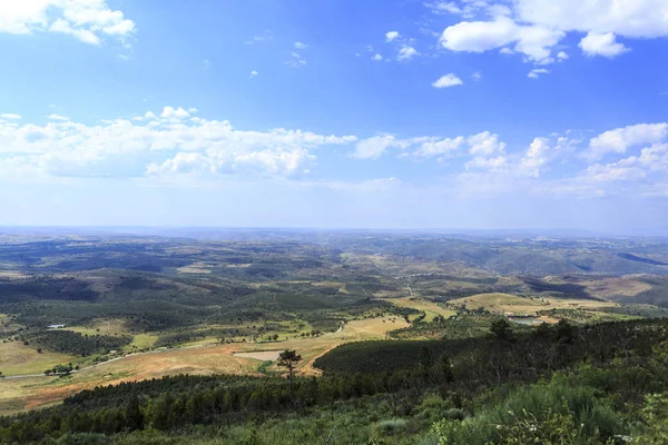Panoramic View Far Spain Top Marofa Mountain Range Castelo Rodrigo — Stock Photo, Image