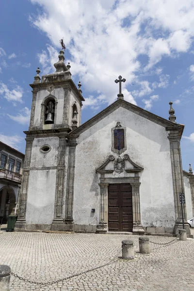 Cephe Peter Kilisesi Tarihi Şehir Trancoso Içinde Portekiz Geç Barok — Stok fotoğraf