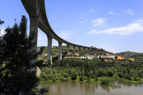 View Prestressed Concrete Beam Bridge Named Writer Miguel Torga Douro — Stock Photo, Image