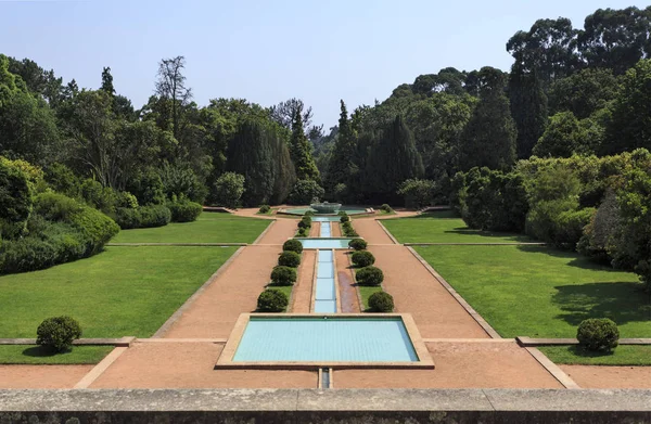 Centrale Parterre Met Water Als Haar Belangrijkste Element Het Belangrijkste Rechtenvrije Stockfoto's