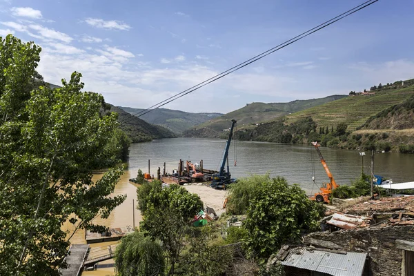 Large Works Confluence Muddy Waters Torto River Left Douro Famous — Stock Photo, Image