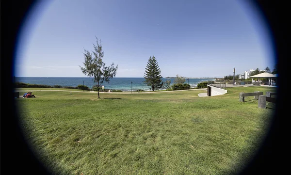 Ligne Côte Vue Travers Objectif 10Mm Octobre 2018 Mooloolaba Australie — Photo