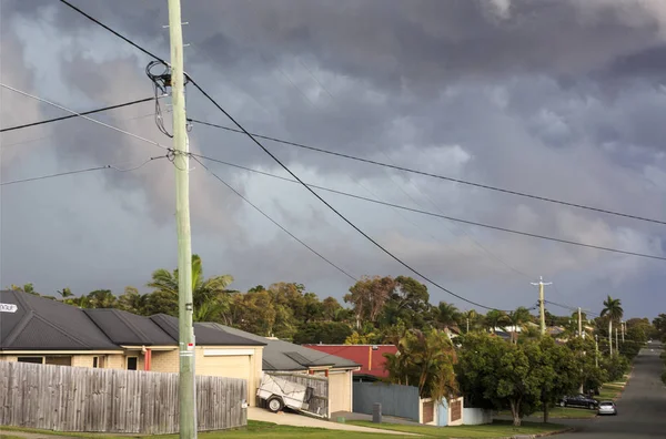 Severe Storm Approaching Town South East Queensland Australia — Stock Photo, Image