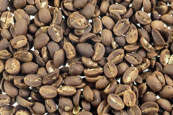 Kávová zrna pražení fáze — Stock fotografie