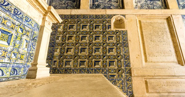 Detalhe Capela Dos Portocarreiros Com Paredes Cobertas Com Azulejos Forma — Fotografia de Stock