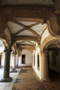 St Barbara Cloister, ayrıca denilen küçük bir manastır Mesih, Tomar, Portekiz distribuition alanda olarak kullanılan Cloister, yürüyüşler görünümünü