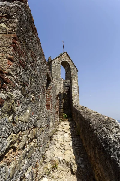 Widok Szaniec Średniowieczny Zamek Zbudowany Xii Wieku Przez Templariuszy Zabezpieczenia — Zdjęcie stockowe