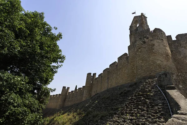 Vista Del Castillo Medieval Construido Siglo Xii Por Los Caballeros —  Fotos de Stock