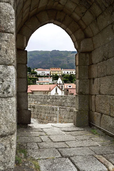 Gothic Gate Village Linhares Beira Background — Stock Photo, Image
