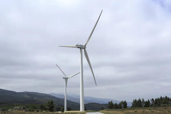 Blick Auf Die Turbinen Des Videmonte Windpark Beira Alta Portugal — Stockfoto