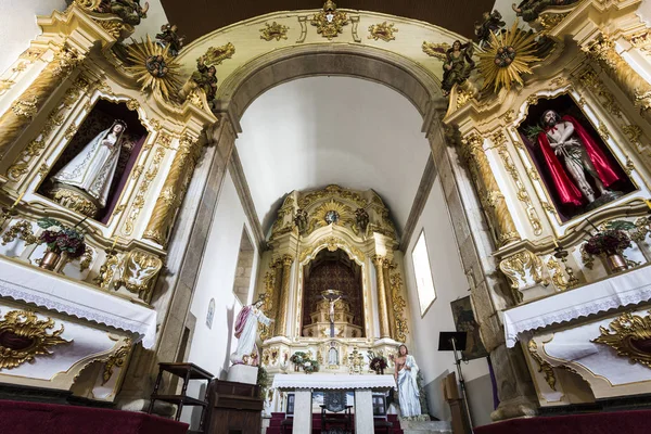 Vista Detallada Los Altares Principales Laterales Arquitectura Barroca Iglesia Misericordia — Foto de Stock