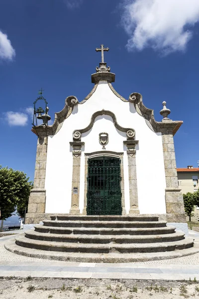加略领主教堂的立面 建于19世纪 位于葡萄牙贝拉阿尔塔Gouveia的洛可可建筑中 — 图库照片