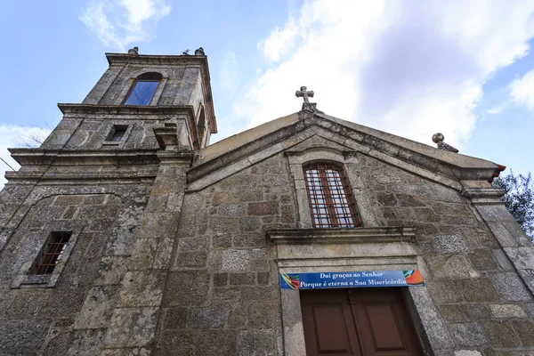 Gevel Van Klassieke Church Saint Peter Stad Van Celorico Beira — Stockfoto